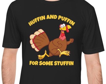 Camiseta unisex para la carrera Turkey Trot, camiseta de carreras que absorbe la humedad, camiseta divertida para la carrera Turkey Trot, camiseta divertida para el Día de Acción de Gracias, camiseta para entrenar en el Día de Acción de Gracias.