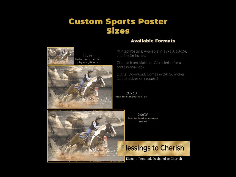 Custom Barrel Racing Poster: Personalized Rodeo Equestrian Gift - Etsy