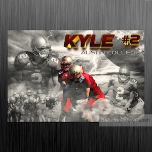 Custom Professional Football Poster from photo with Matte finish