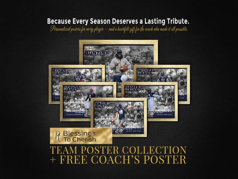 Personalized Team Photo Poster Set: Individual Player Posters + Free ...