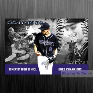 Custom Professional Baseballl Poster from photo with Matte finish