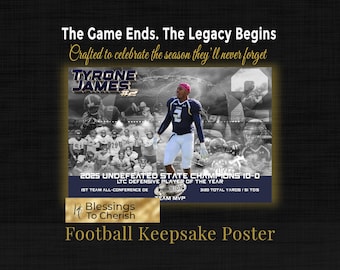 Custom Professional Football Poster from photo with Matte finish