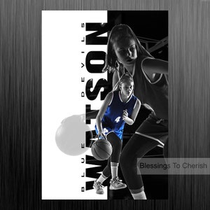 Custom Professional Basketball Poster from photo with Matte or satin finish- All Sports