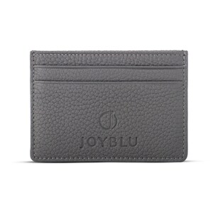 Cartera de cuero mini tarjetero hecha a mano / Antracita gris oscuro