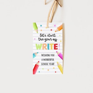 Back to School Pencil Gift Tag: Printable Student Gift (Digital Download)
