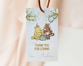 Classic Winnie The Pooh Favor Tag for Birthday Party, Pooh Bear Favor Tag, Printable Favor Tag Template, Tigger