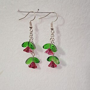 Pink Flower Earrings