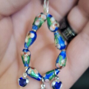 Enamel Tear Earrings