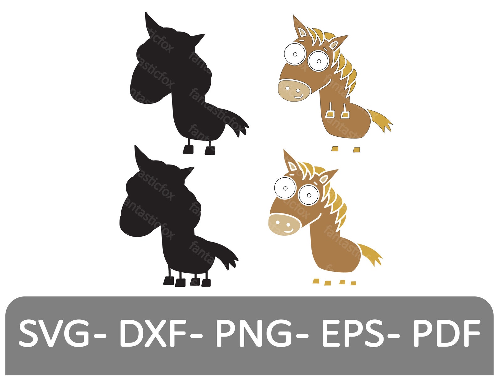 Cute Horse SVG DXF PNG Eps. Cricut. Silhouette Cut Files. | Etsy