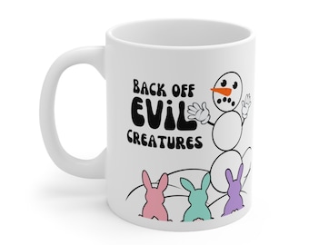 Funny Snowman Mug, Personal Space Humor, Tortured Snowman, Melting Snowman Mug, Cute Christmas Mug, Hot Cocoa Mug, White Ceramic Mug 11oz