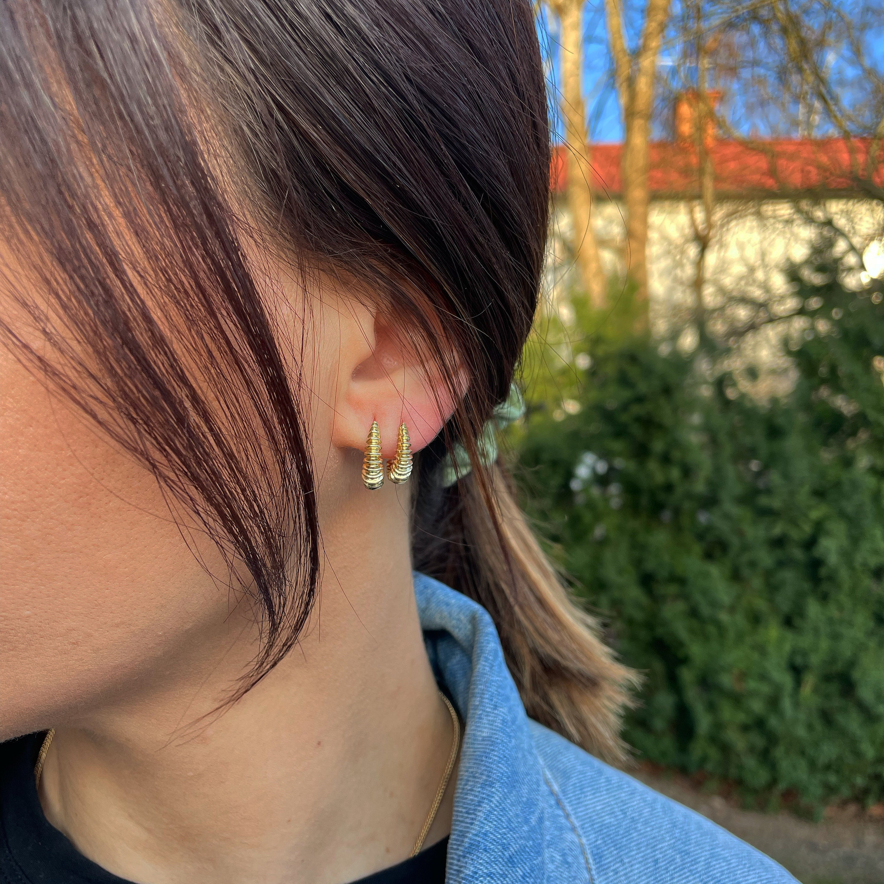ピアス wing bling 14k post Odelia round knot earrings Amazon.com: mancoyl Gold Hoop Earrings 14K Gold Hoop