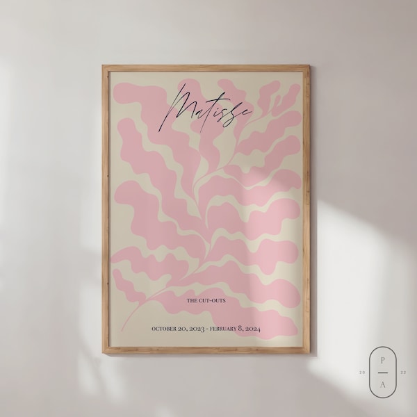 Matisse Print | Framed Wall Art | Abstract Art | Exhibition Poster | Pink Home Decor | Trendy Prints , Gift Idea , Bedroom Decor