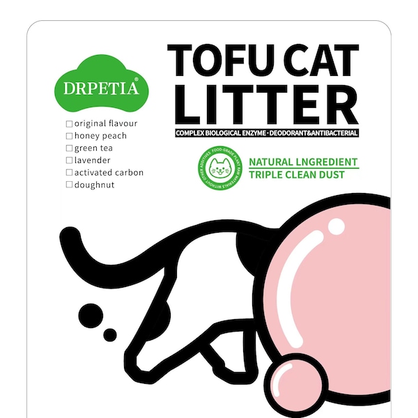 Flushable Natural Plant Extract Tofu Cat Litter with Creamy Fragrance