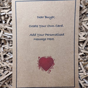 Custom Card | Create Your Own Personalised Text | Greeting, Congratulations, Quote | Message for Valentines, Thank you, Happy Birthday