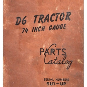 Caterpillar D6 Diesel Traktor Teile Katalog
