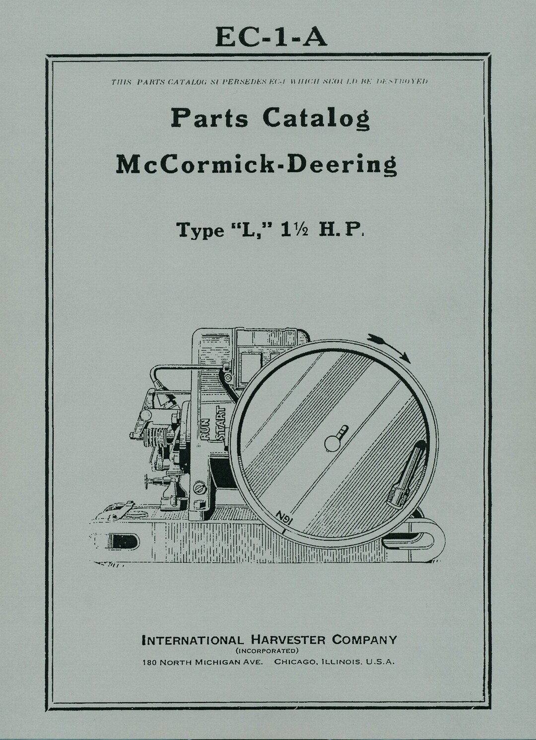 Mccormick Deering Type L Parts Catalog EC1A Etsy