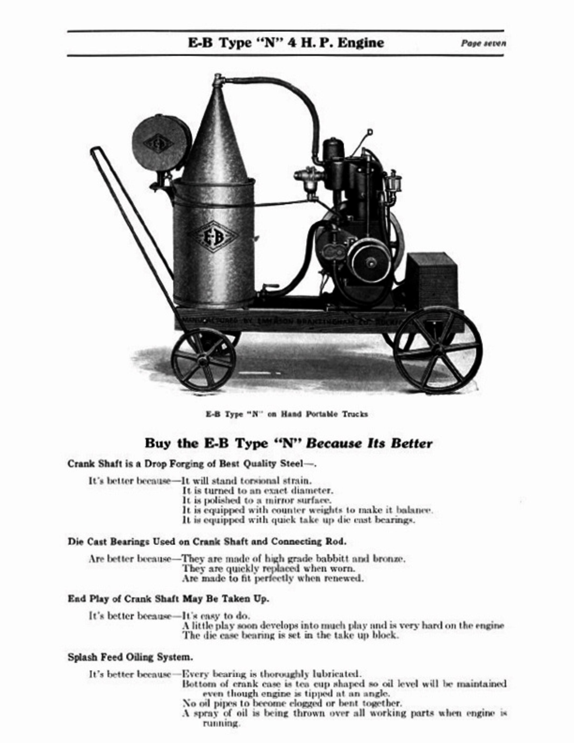 E.B. Line Type N 4 HP Gas Engine - Etsy