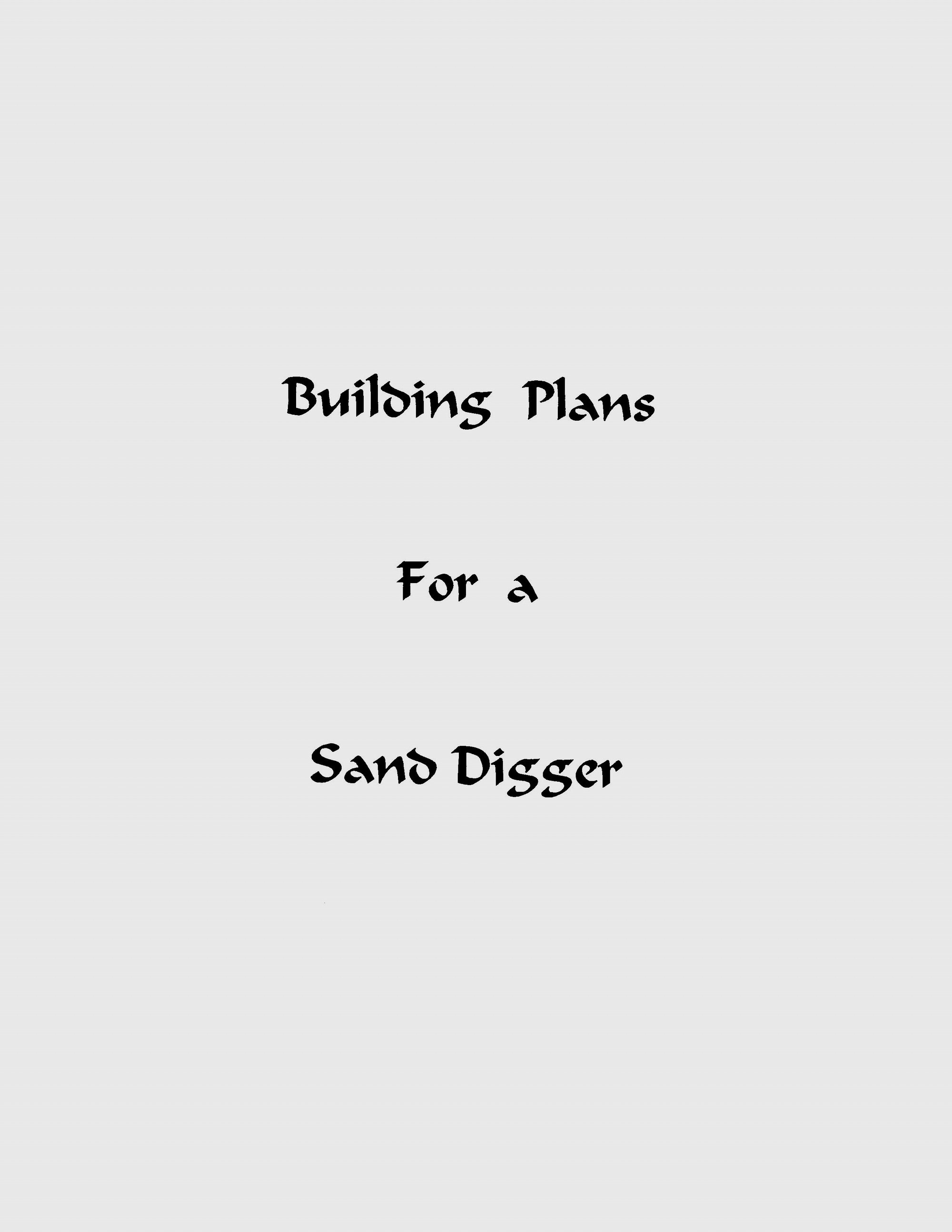 Toy Backhoe Sand Digger Beach Toy BUILDING PLANS Etsy