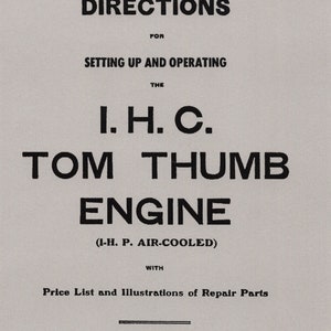 IHC Tom Thumb 1 HP Air Cooled 1-29-15