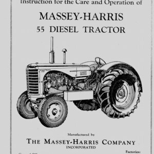 Massey Harris 55 Diesel Operating and Service Manual