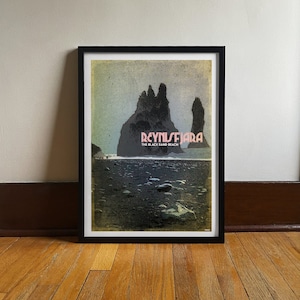 Reynisfjara | Iceland | 2023 Edition | Travel Poster | Digital Art | Vintage Travel Art Print