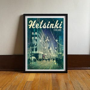 Hamburg | Finnland | Reise Poster | Vintage Wand Kunst | Skandinavien