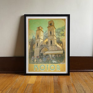 Kotor| Montenegro | Croatia | Europe | Travel Poster | Digital Art | Vintage Travel Art Print