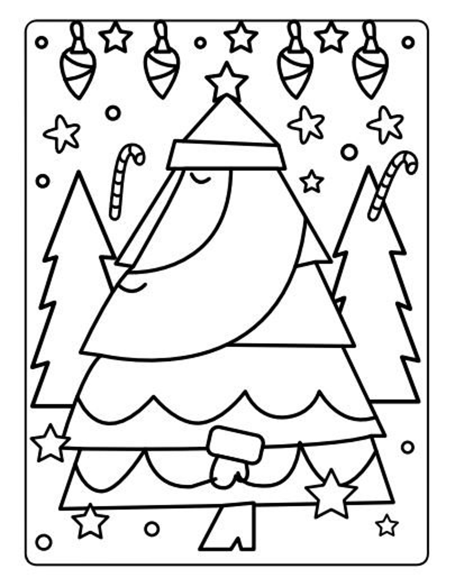 30 Christmas Coloring Pages for Kids Etsy Canada