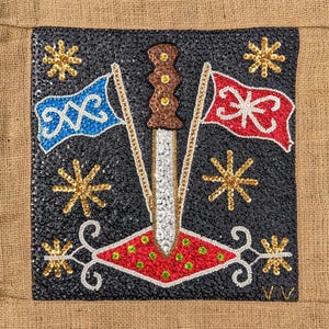 Ogou Voodoo Flag (Veve) by Valentin Valris