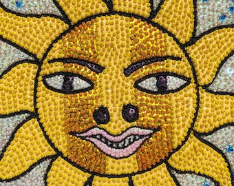 Saint Soleil Vodou Flag by Valentin Valris, Made in Haiti. Support Haitian artists!