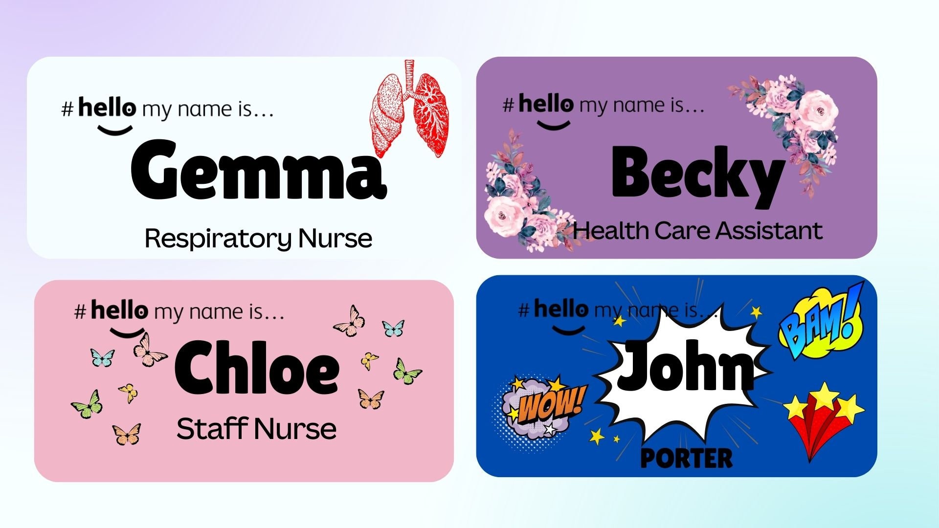 Hello My Name is Badge NHS Etsy UK