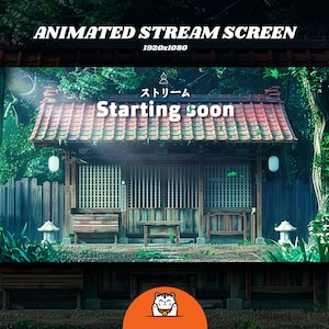 Temples Animated Stream Screens Pack/ Twitch Overlay Lofi/ Twitch Overlay Anime/ Starting - BRB - Ending - Offline & BG for Mobile and desk
