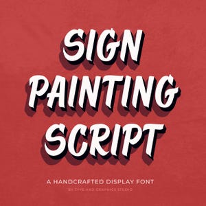 Sign Painting Script: Handcrafted Brush Font, Display Typeface