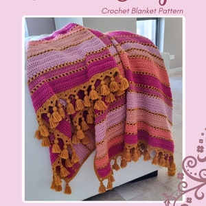 Crochet Blanket PATTERN Turkish Delight Easy Beginner 46 Page E