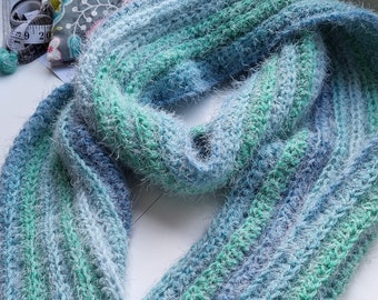 Easy Crochet Scarf Pattern - Fuzzy Latte Scarf - Uses US Crochet Terms and Abbreviations - English