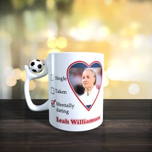 Leah Williamson Arsenal Football Mug Fans Gift Handmade Brand New