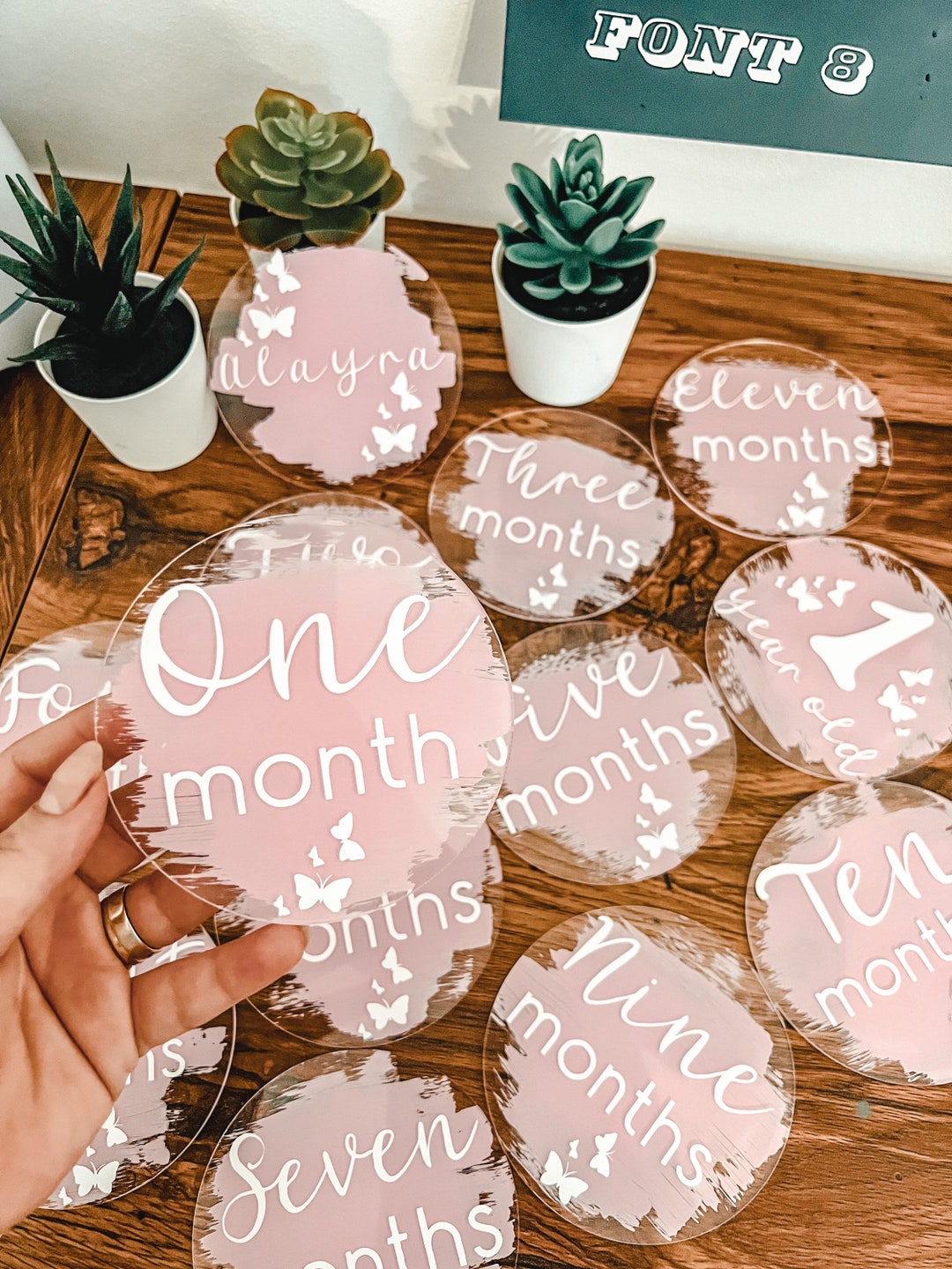 Acrylic Baby Milestone Discs - Etsy UK