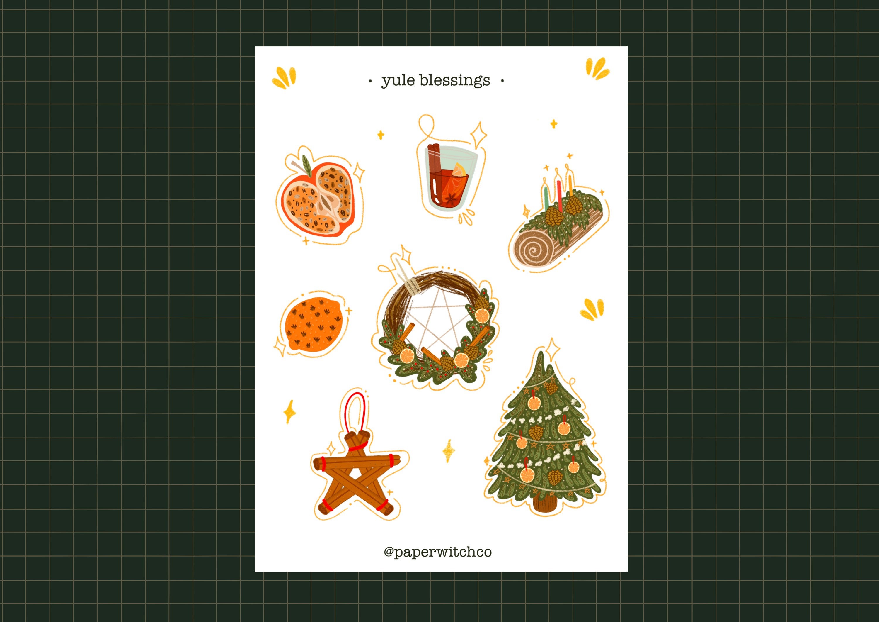Yule Blessings // Witch Sabbat 2022/2023 Planner Stickers | Etsy