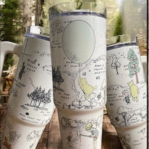 Classic Winnie the Pooh inspired metal tumbler. Original Classic Winnie the Pooh 40 oz tumbler. Available in 40, 30, 20, and 12oz.