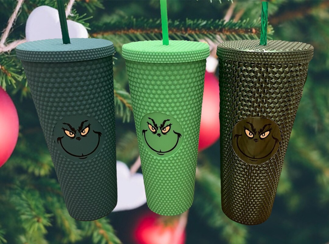 Grinch Inspired Neon Green Tumbler. Eyes Glow in the Dark Etsy