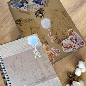 Classic Winnie Pooh Notebook or Set (unlined 8.5x5.5- perfect for sketches, thoughts, or journaling). Nicely wrapped, ready for gifting!