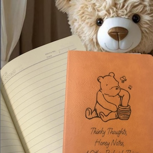 Winnie the Pooh Journal: Laser Engraved PU Leather Notebook