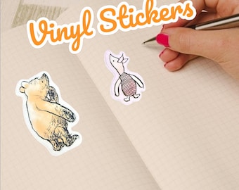 Winnie the Pooh Vinyl Sticker: Classic Storybook Illustration