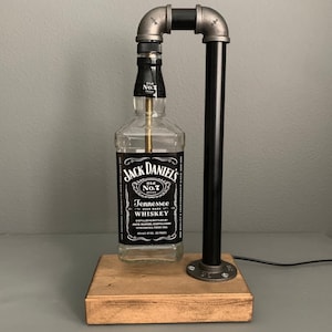 Jack Daniel's Lamp, Old No 7, Jack Daniel's Gift, Home Bar Accessories, Liquor Bottle Light, Whiskey Lamp, Whiskey Bottle, Tennessee Whiskey