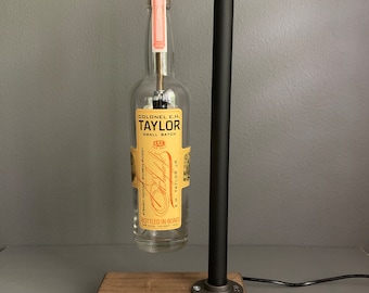 EH Taylor Lamp, Colonel EH Taylor Bottle, Bar Lamp, Whiskey Bottle Light, Bourbon Gift, Home Bar Decor, Buffalo Trace
