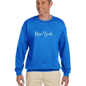 New Yjork Misspelled Crewneck Sweater | I Love NY Sweatshirt | Funny/Punny Gift Idea | New York City Accent Pullover