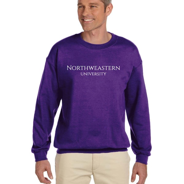 Northweastern Misspelled Crew Neck Sweatshirt | Northwestern University Sweater | Funny Gag Gift for Students and Alumni | Preppy Apparel