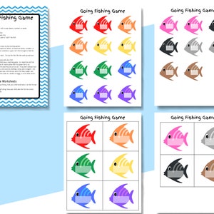 Fishing Game for Kids Editable Printable, Magnetic Fishing Game for ...