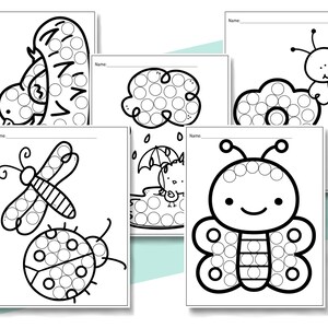 Spring Themed Dot Marker Printables, Do-a-dot Printable, Spring Bing ...