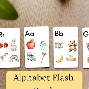 Alphabet Flashcards, Montessori, ABC Flashcards, Homeschool Printables, Preschool, Toddler Flashcards, Alphabet Wall, Phonics, Letters